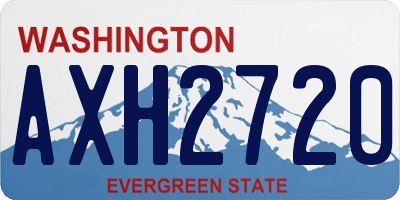 WA license plate AXH2720