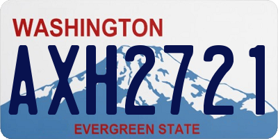 WA license plate AXH2721