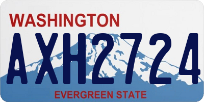 WA license plate AXH2724