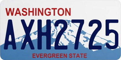 WA license plate AXH2725