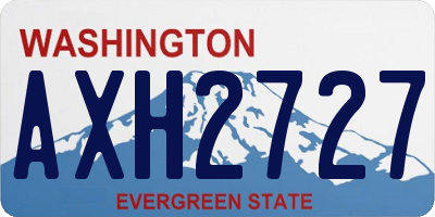 WA license plate AXH2727