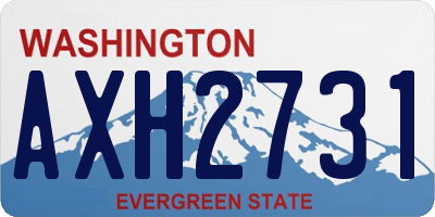 WA license plate AXH2731