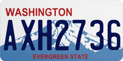 WA license plate AXH2736