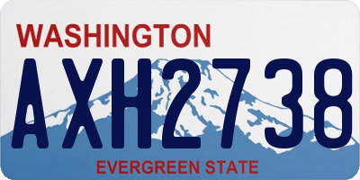 WA license plate AXH2738