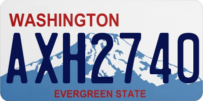 WA license plate AXH2740