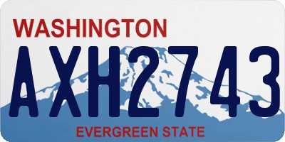 WA license plate AXH2743