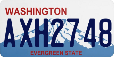 WA license plate AXH2748