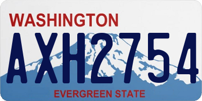 WA license plate AXH2754