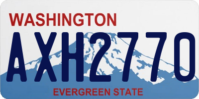 WA license plate AXH2770