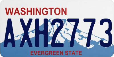 WA license plate AXH2773