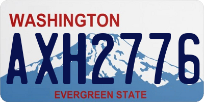 WA license plate AXH2776