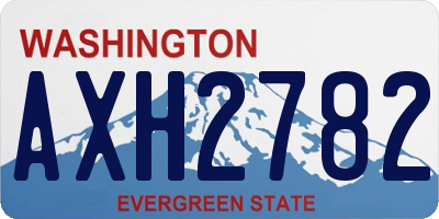 WA license plate AXH2782