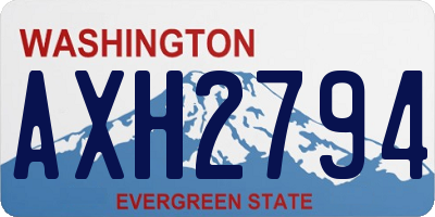 WA license plate AXH2794