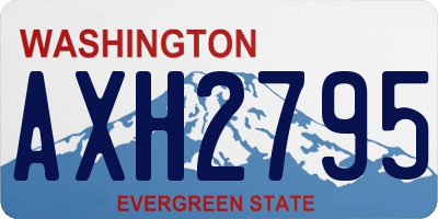 WA license plate AXH2795