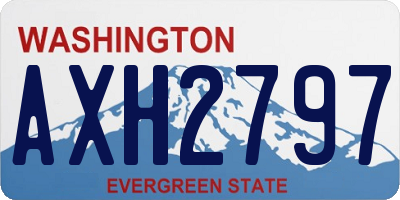 WA license plate AXH2797