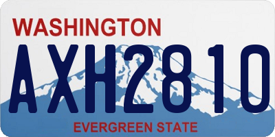 WA license plate AXH2810