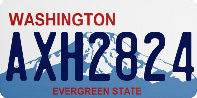 WA license plate AXH2824