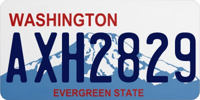 WA license plate AXH2829