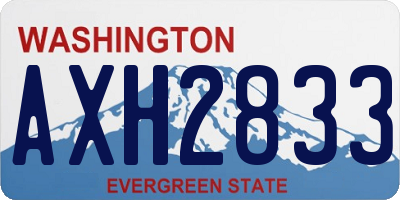 WA license plate AXH2833