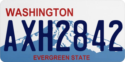 WA license plate AXH2842