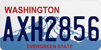 WA license plate AXH2856