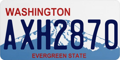 WA license plate AXH2870