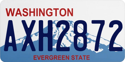 WA license plate AXH2872