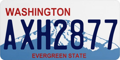WA license plate AXH2877