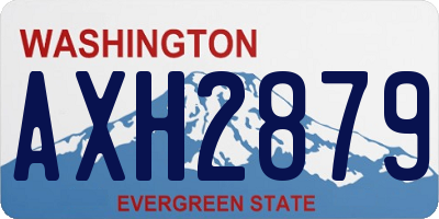 WA license plate AXH2879