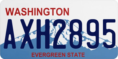 WA license plate AXH2895