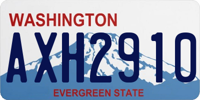 WA license plate AXH2910