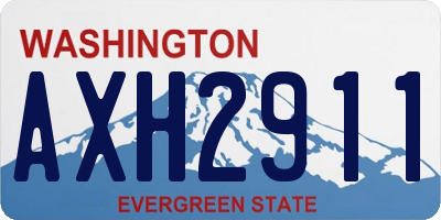 WA license plate AXH2911