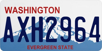WA license plate AXH2964