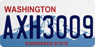 WA license plate AXH3009