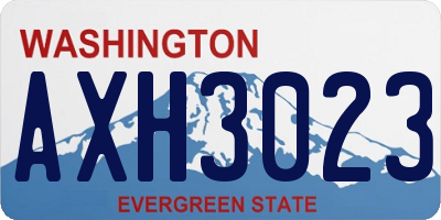 WA license plate AXH3023
