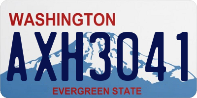 WA license plate AXH3041