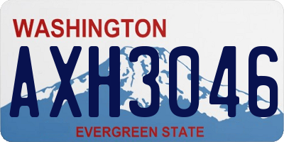 WA license plate AXH3046