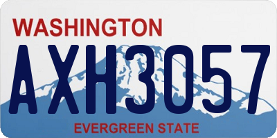 WA license plate AXH3057