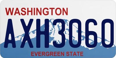 WA license plate AXH3060