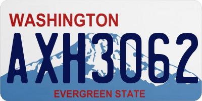 WA license plate AXH3062