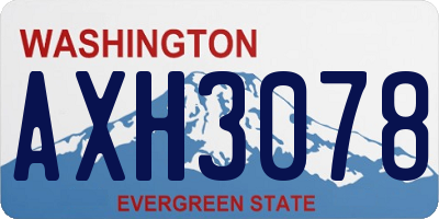 WA license plate AXH3078