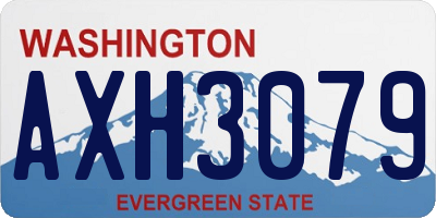 WA license plate AXH3079