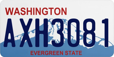 WA license plate AXH3081