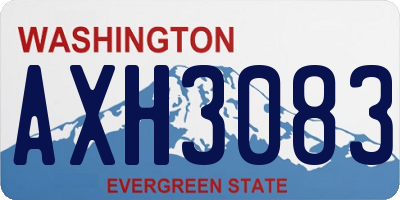 WA license plate AXH3083