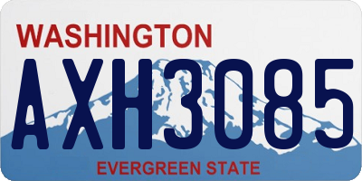 WA license plate AXH3085