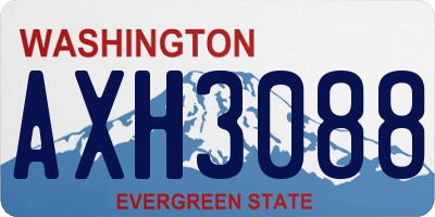 WA license plate AXH3088
