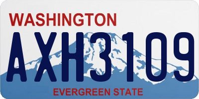 WA license plate AXH3109