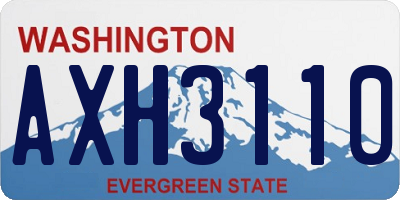 WA license plate AXH3110