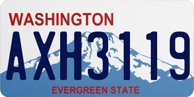 WA license plate AXH3119