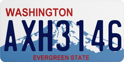 WA license plate AXH3146